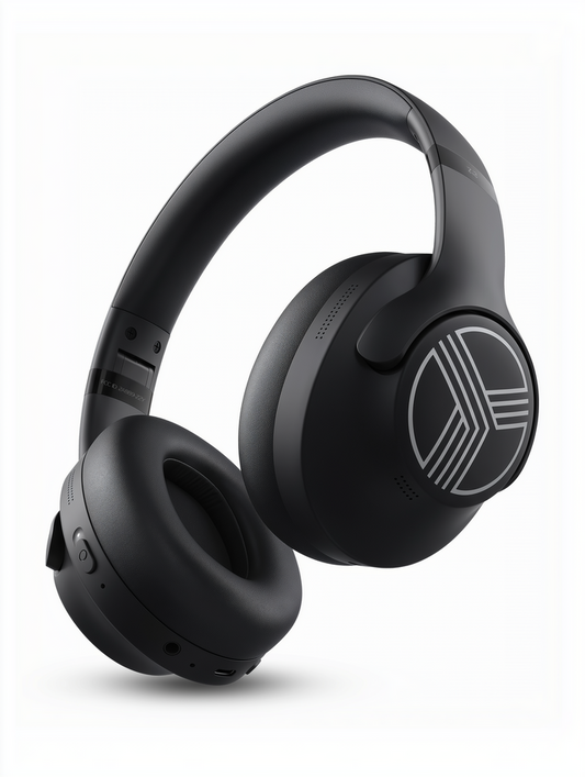 TREBLAB Z2 Wireless Over Ear Headphones Bluetooth, Hybrid ANC, 58H | IPX4 Sweatproof, Foldable with Case, Multipoint BT 5.3, Gaming Mode 65ms, 40mm Driver, 2-3H Charge Time