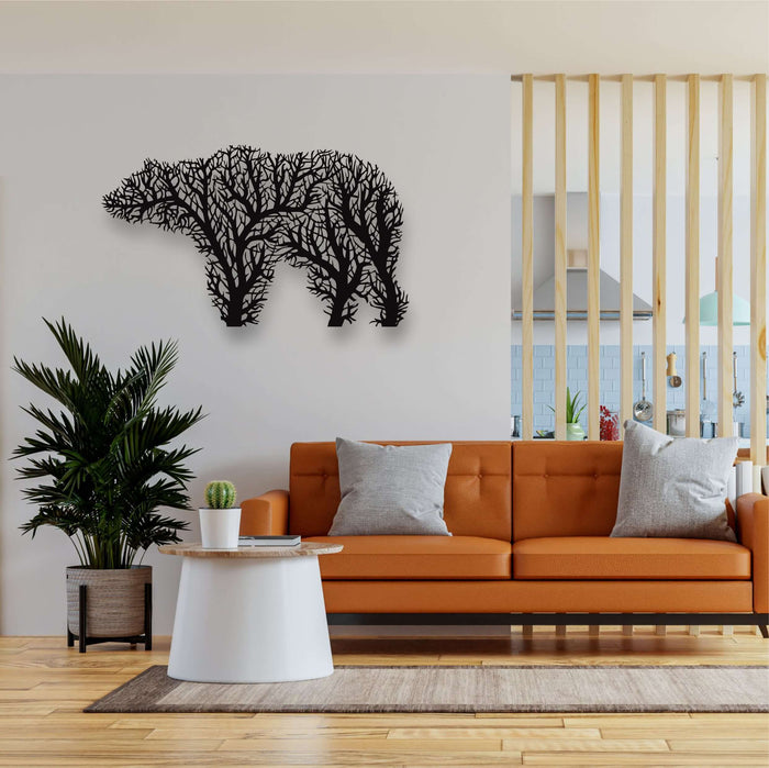 Tree Bear Metal Wall Art - Decor available at Dekadron for $139.90