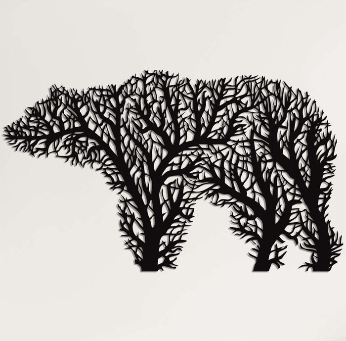 Tree Bear Metal Wall Art - Decor available at Dekadron for $139.90