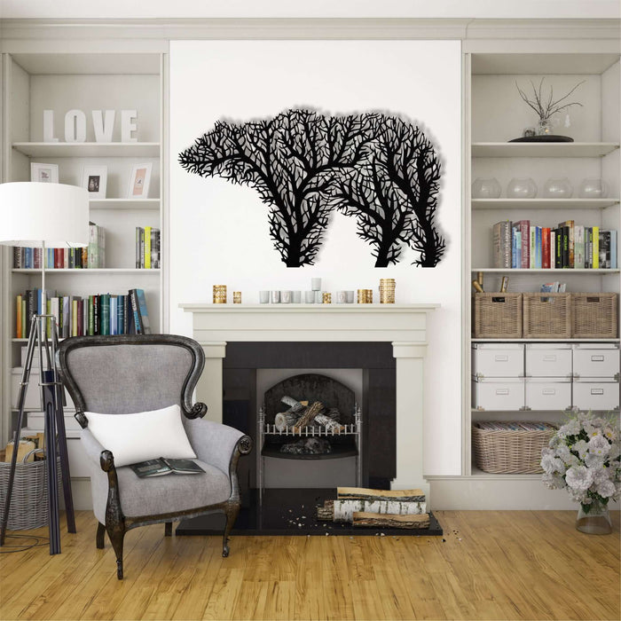 Tree Bear Metal Wall Art - Decor available at Dekadron for $189.90