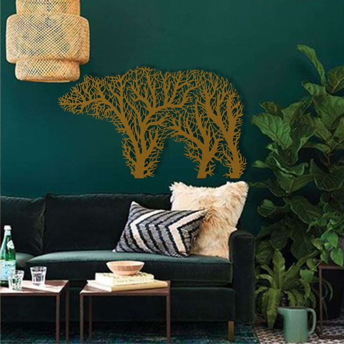 Tree Bear Metal Wall Art - Decor available at Dekadron for $144.90