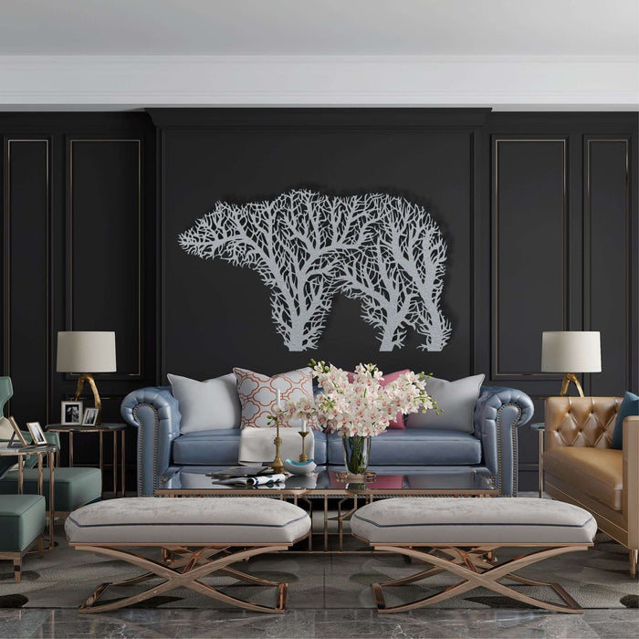Tree Bear Metal Wall Art - Decor available at Dekadron for $144.90