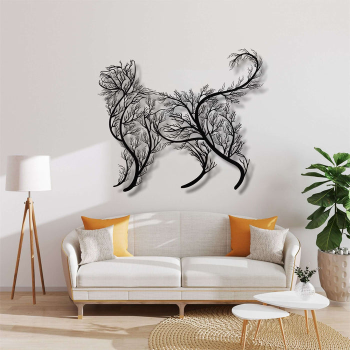 Tree Cat Metal Wall Art - Decor available at Dekadron for $139.90