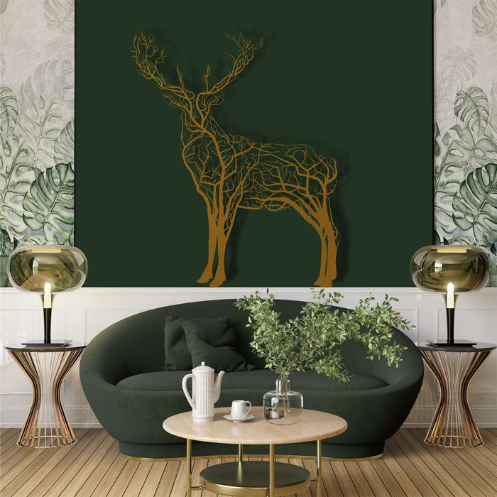 Tree Deer Metal Wall Art - Decor available at Dekadron for $149.90