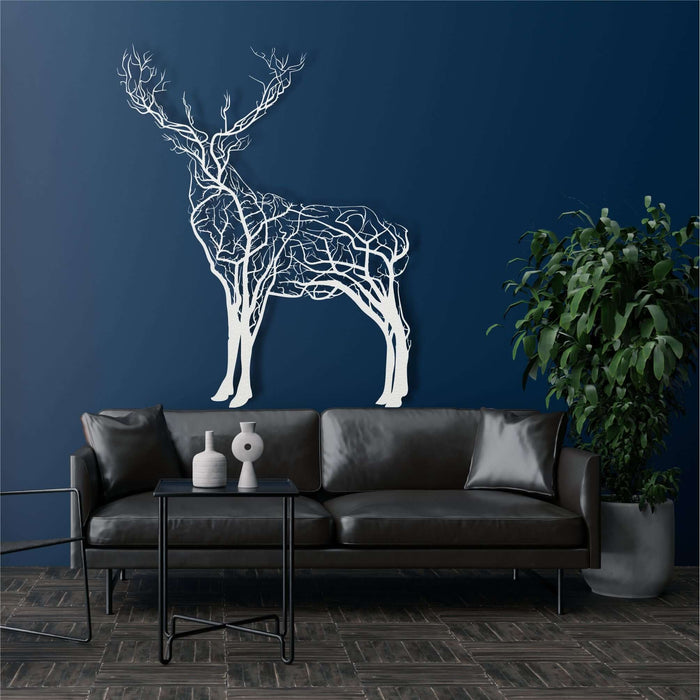 Tree Deer Metal Wall Art - Decor available at Dekadron for $149.90