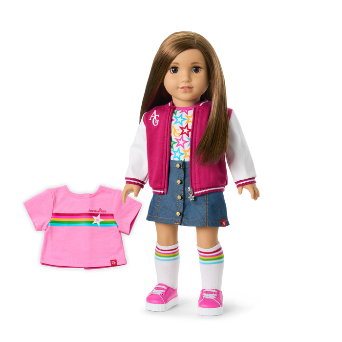 Truly Me™ 18-inch Doll #107 with straight brown hair