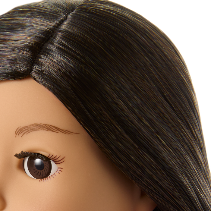 Truly Me™ 18-inch Doll #124 with straight black-brown hair