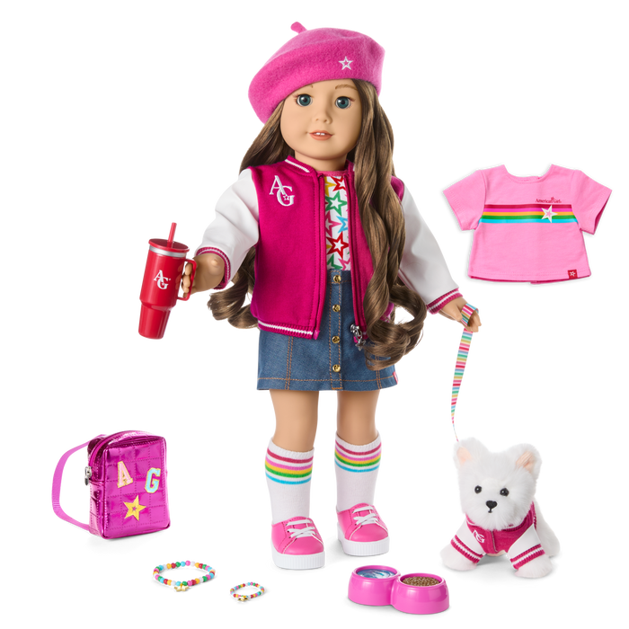 Truly Me™ 18-inch Doll #126, Puppy, Mini Backpack & Accessories AG™ Star Squad Bundle