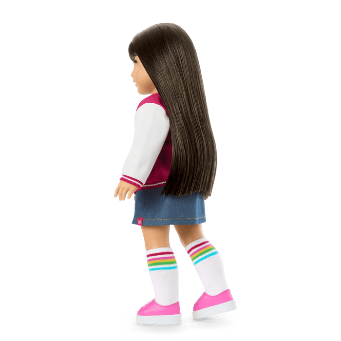 Truly Me™ 18-inch Doll #130 with straight black-brown hair
