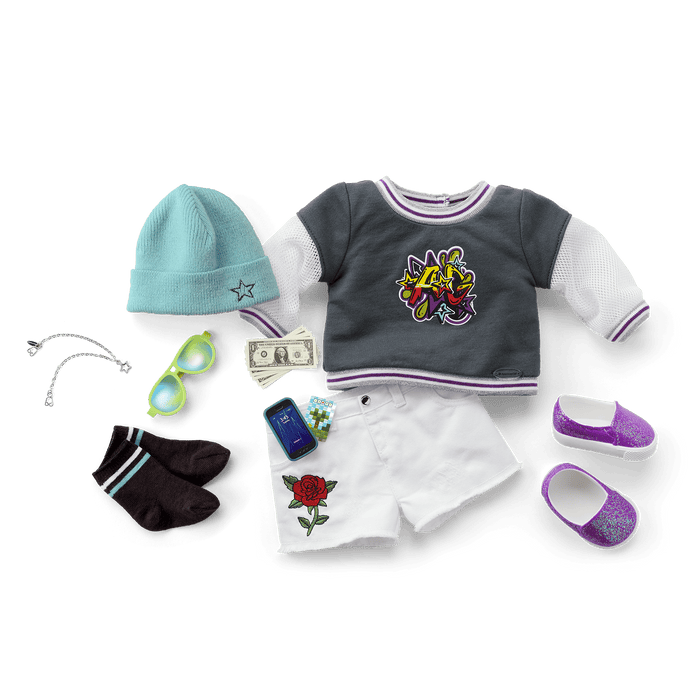 Truly Me™ Doll #91 in Girly Graffiti + Chic & Stylish Accessories