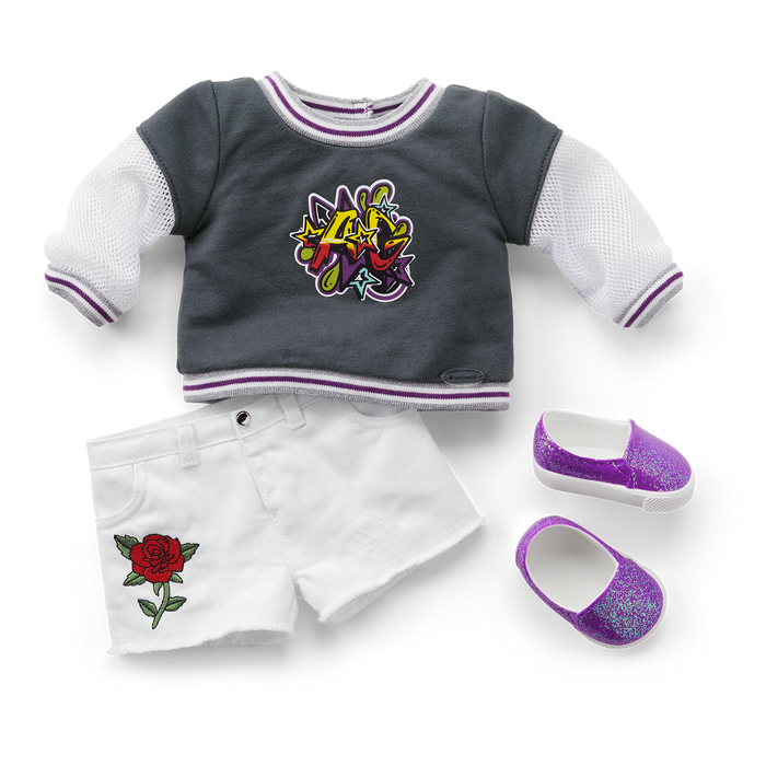 Truly Me™ Doll #91 in Girly Graffiti + Chic & Stylish Accessories