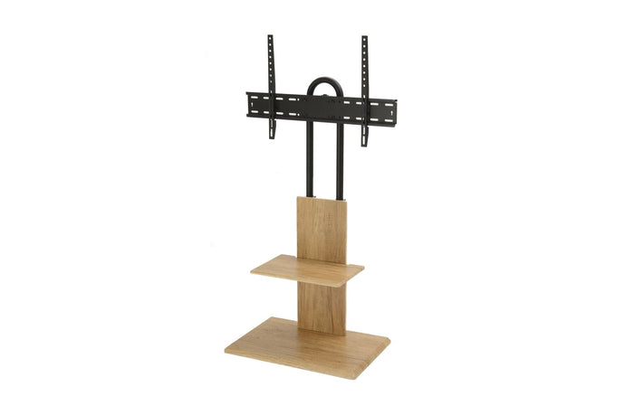 TTAP FS2 Floor Pedestal TV Stand for 32 to 65 Inches TVs Oak Oak
