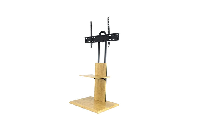 TTAP FS2 Floor Pedestal TV Stand for 32 to 65 Inches TVs Oak Oak