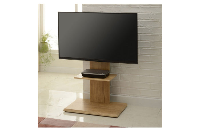 TTAP FS2 Floor Pedestal TV Stand for 32 to 65 Inches TVs Oak Oak