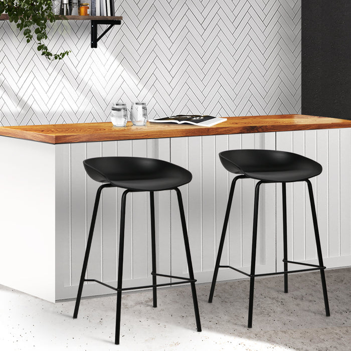 Two Bar Stools Kitchen Counter Stools Metal-Home Living Store-Furniture > Chairs > Table & Bar Stools