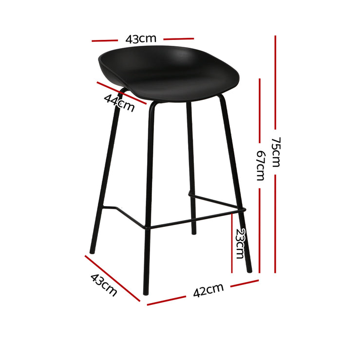 Two Bar Stools Kitchen Counter Stools Metal-Home Living Store-