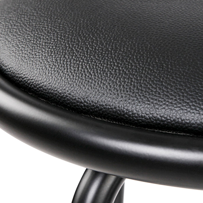 Two Bar Stools Swivel Leather Padded Metal-Home Living Store-