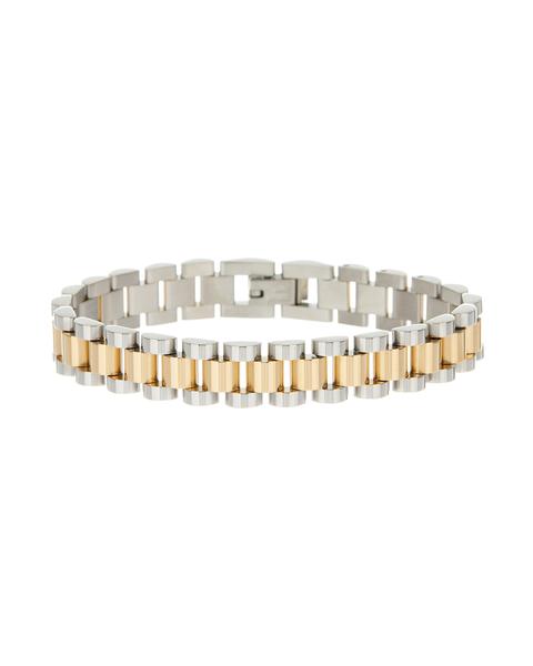 Two-Toned Timepiece Bracelet in Combo