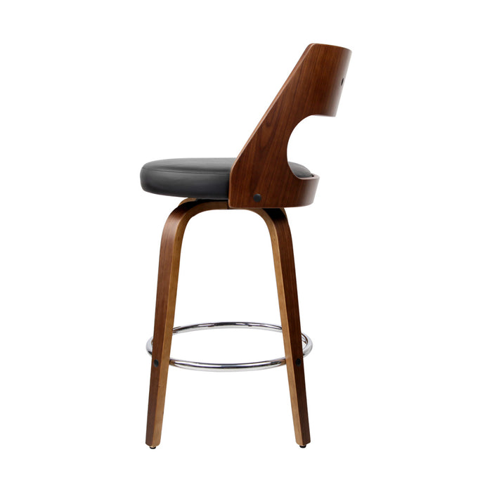 Two Wooden Bar Stools - Black-Home Living Store-