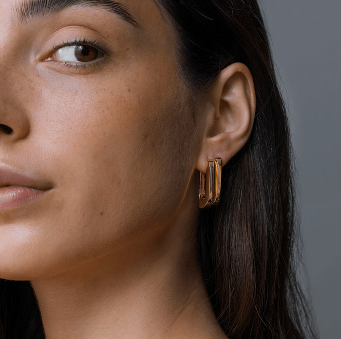 U-Link Earrings in Gold