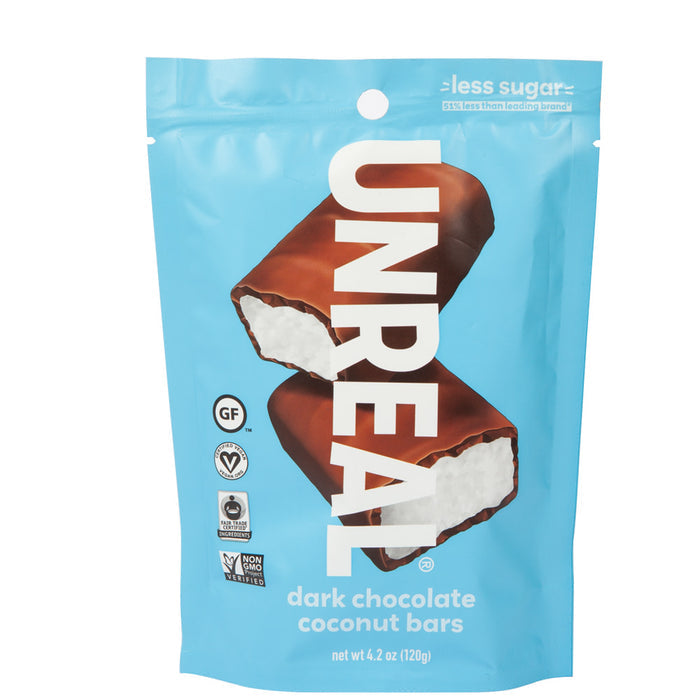 Unreal Dark Chocolate Coconut Candy Bars - 6 Count