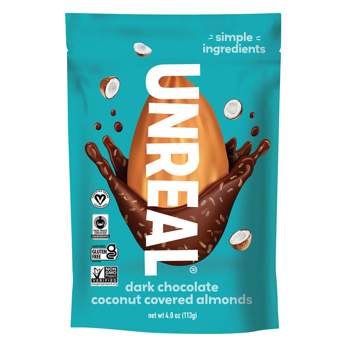 Unreal Dark Chocolate Coconut Covered Almonds Candy - 6 Count