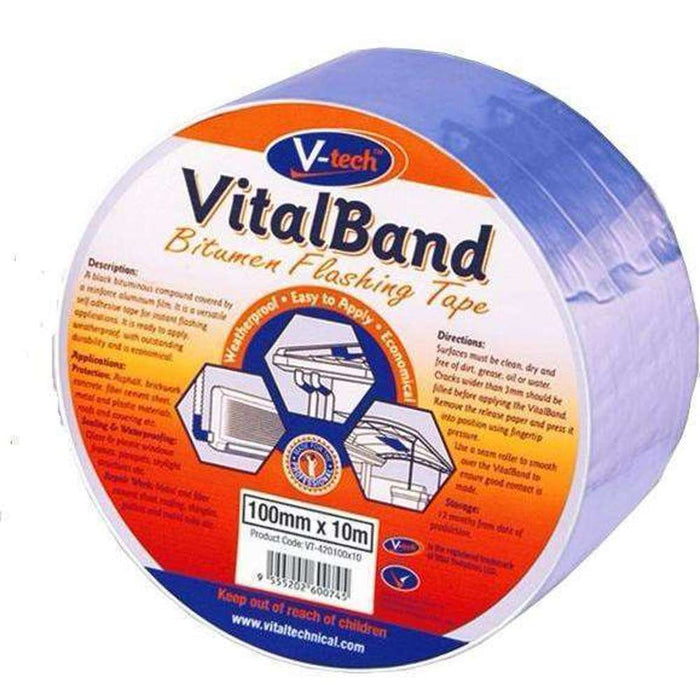 V-Tech Vital Band Bitumen Flashing Tape 100mm x 10m
