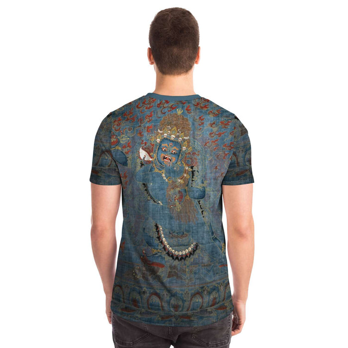 Vajrapani and Consort, Tibet, 15th-16th Century Antique Sacred Thangka Art Graphic Tee T-Shirt
