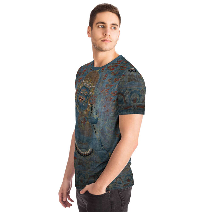 Vajrapani and Consort, Tibet, 15th-16th Century Antique Sacred Thangka Art Graphic Tee T-Shirt