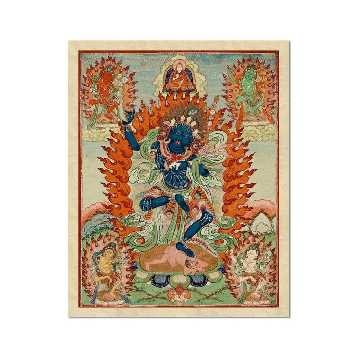 Vajravarahi (Krodha Kali) Tibetan Chinese Vajrayana Antique Thangka Fine Art Tantra Hindu Nepal Buddhist Dharma Fine-Art Print