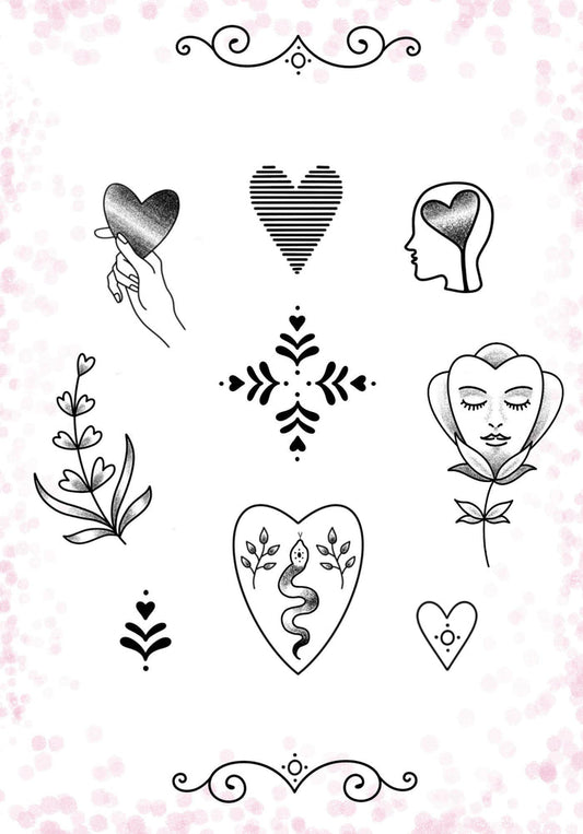 Valentine's (and Anti-Valentine's) inspired designs by Magda