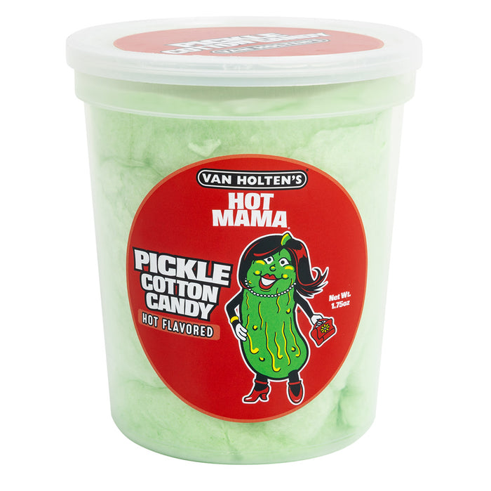 Van Holten's Hot Mama Hot Pickle Flavored Cotton Candy Treats - 12 Count