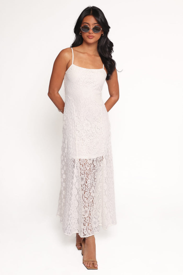Petal and Pup USA DRESSES Varia Lace Maxi Dress - White (Hold for Rack)