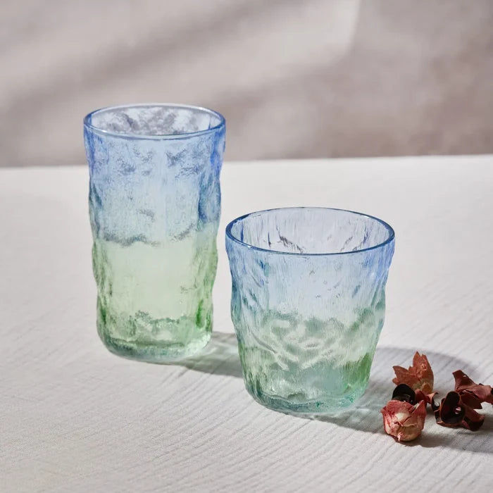 Verre à eau Karaca Glacier, 287 ml, bleu vert