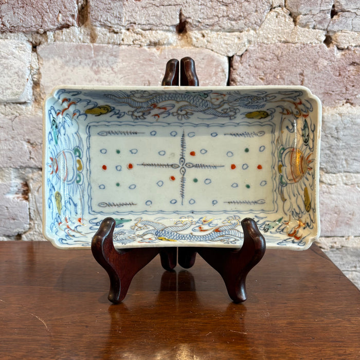 Vintage Dragon Porcelain Trinket Dish