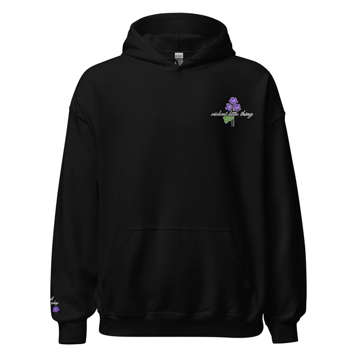 Violent Little Thing Embroidered Hoodie - The Bean Workshop - embroidered, fourth wing, hoodie, rebecca yarros