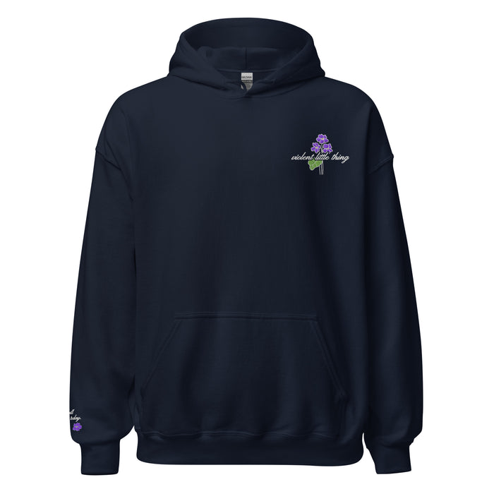Violent Little Thing Embroidered Hoodie - The Bean Workshop - embroidered, fourth wing, hoodie, rebecca yarros