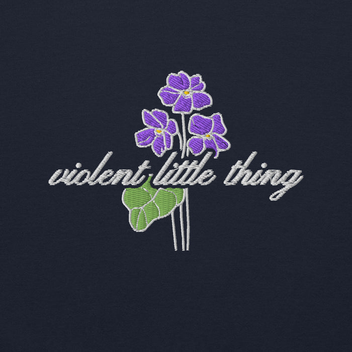 Violent Little Thing Embroidered Hoodie - The Bean Workshop - embroidered, fourth wing, hoodie, rebecca yarros