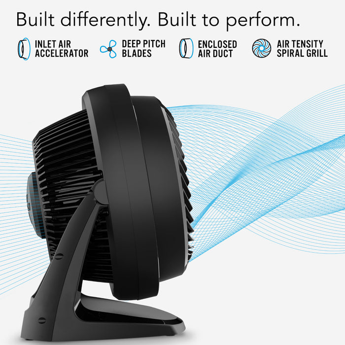 Vornado Whole Room Air Circulator – Powerful Vortex Action, 75-ft wind, Adjustable Tilt, Desk/Floor Fan, 3-Speed, black, 62-AN