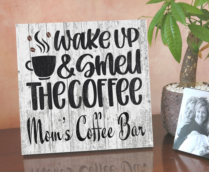 Custom Wake Up and Smell The Coffee Kitchen Sign - Personalized - Broad Bay Personalized Gifts Shipped Fast