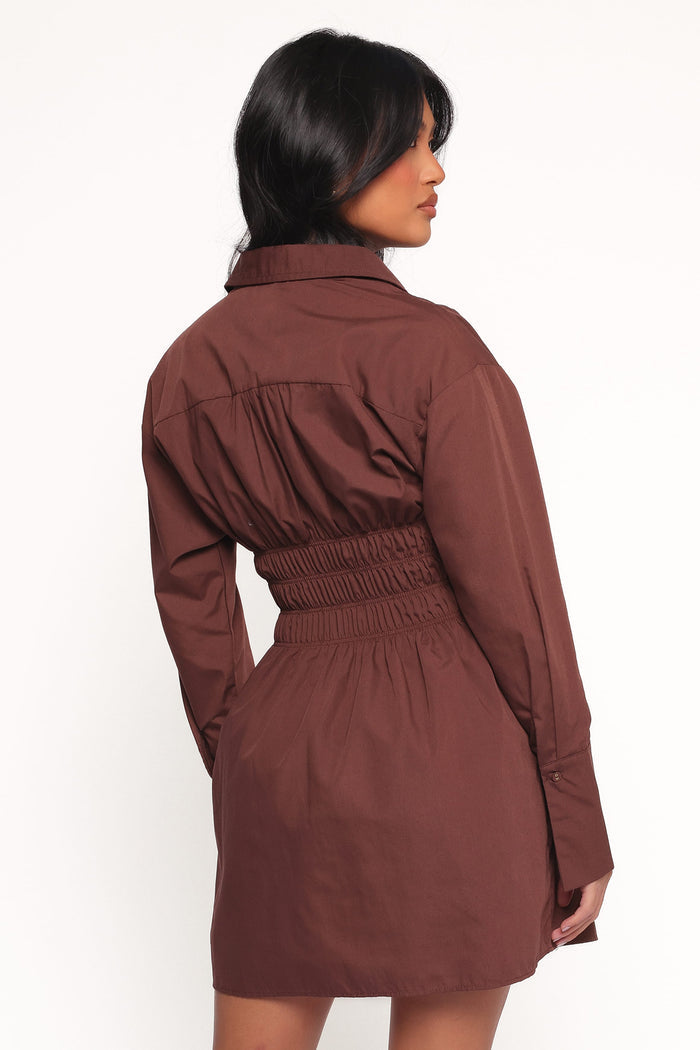 Petal and Pup USA DRESSES Wallace Mini Dress - Chocolate