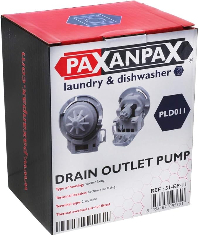 Washing Machine Drain Pump 00165261 Comp Base For Bosch SGI| SGS| SGV | Siemens SE | Hotpoint DC| DF| DWF Series