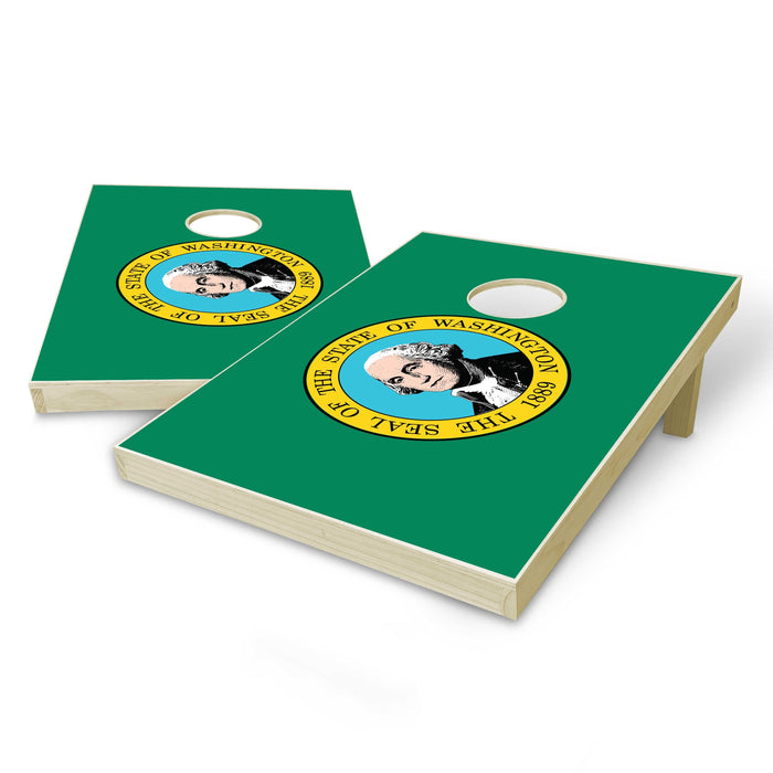 Washington State Flag Tailgate Cornhole Set