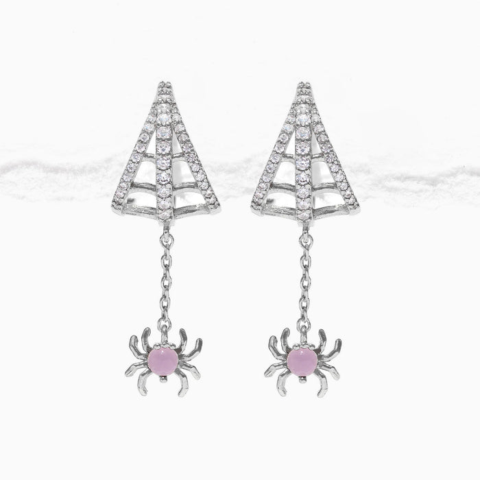 Web of Lies Dangle Hoops