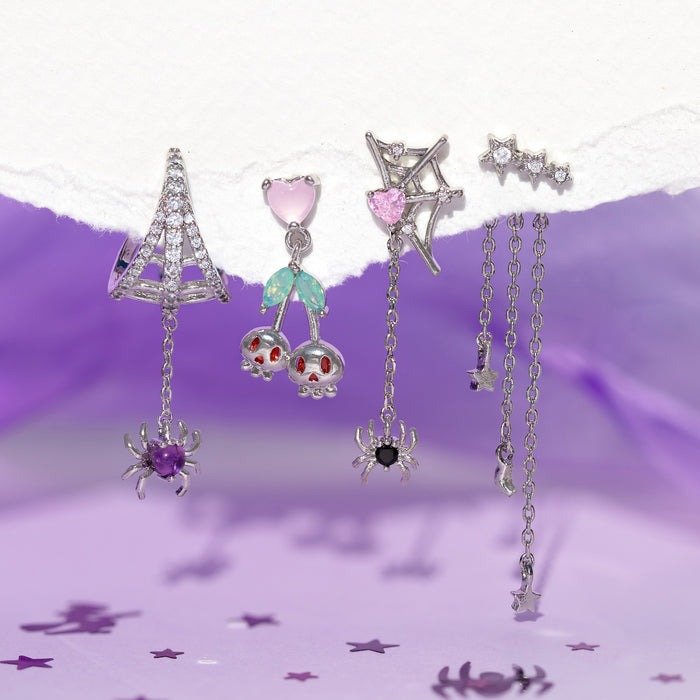 Web of Lies Dangle Hoops