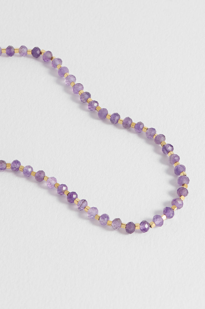 Wellness Amethyst Amelia Gemstone Necklace
