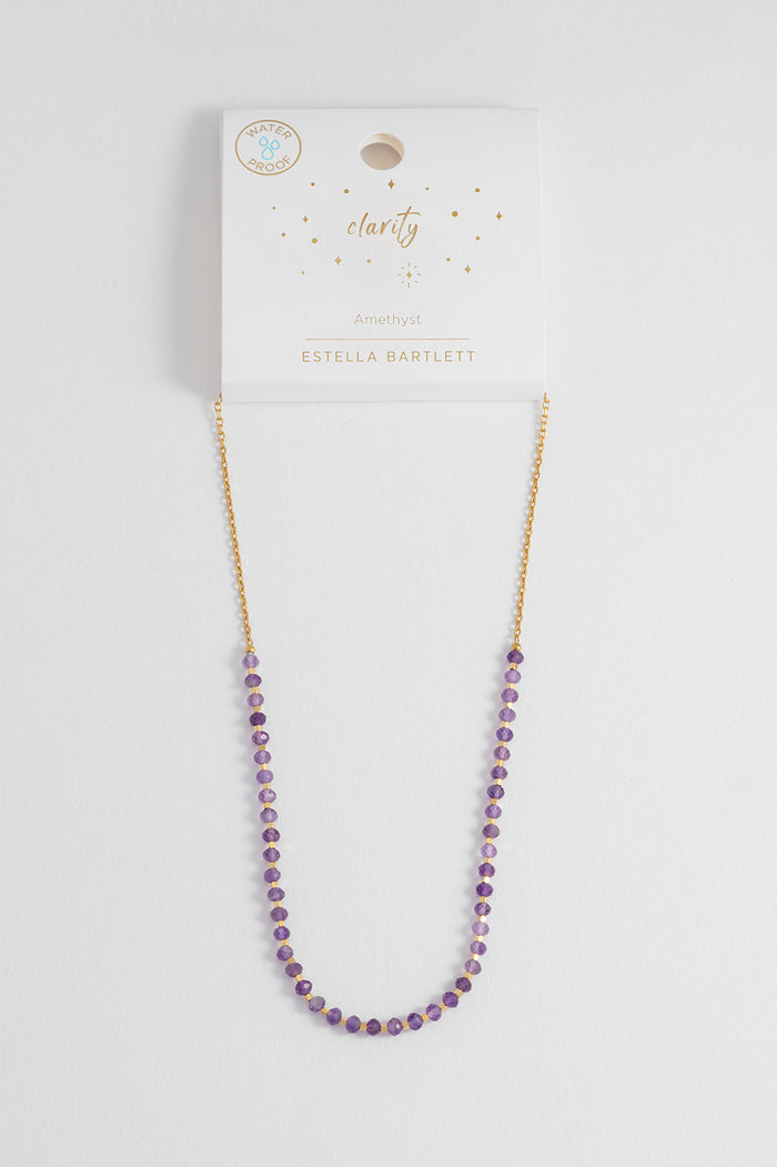 Wellness Amethyst Amelia Gemstone Necklace