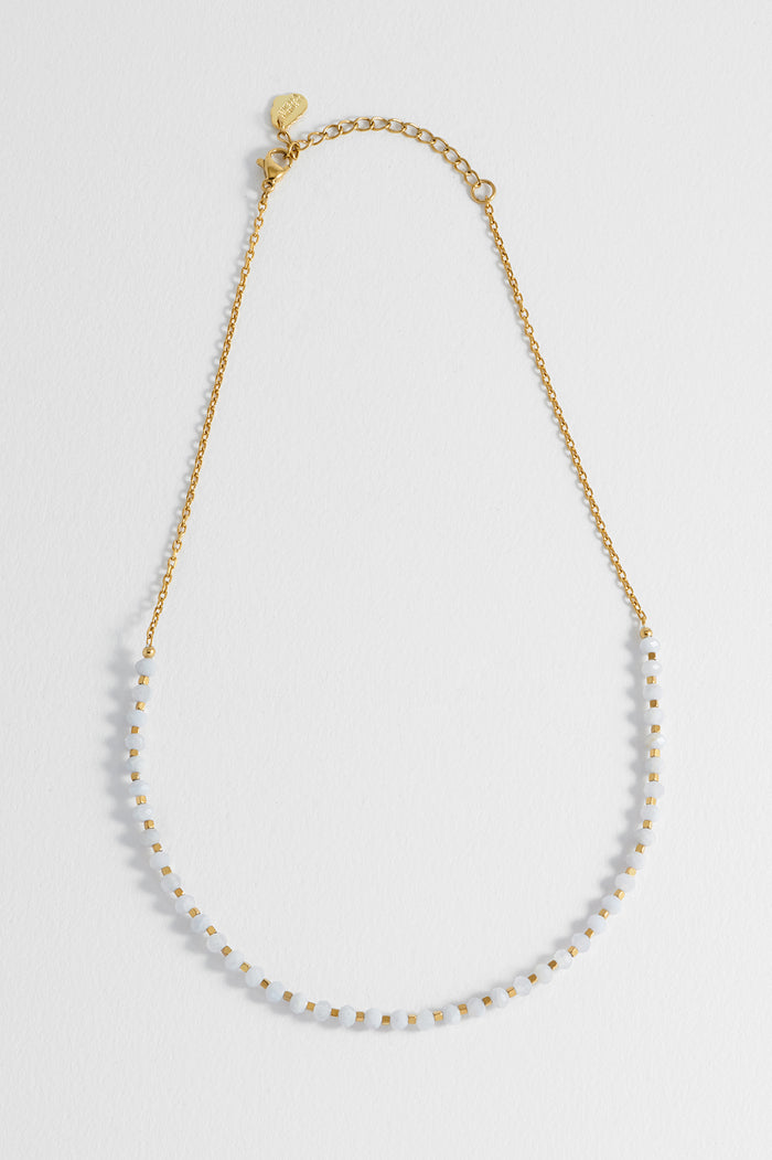Wellness Blue Lace Agate Amelia Gemstone Necklace
