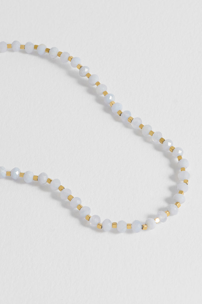 Wellness Blue Lace Agate Amelia Gemstone Necklace