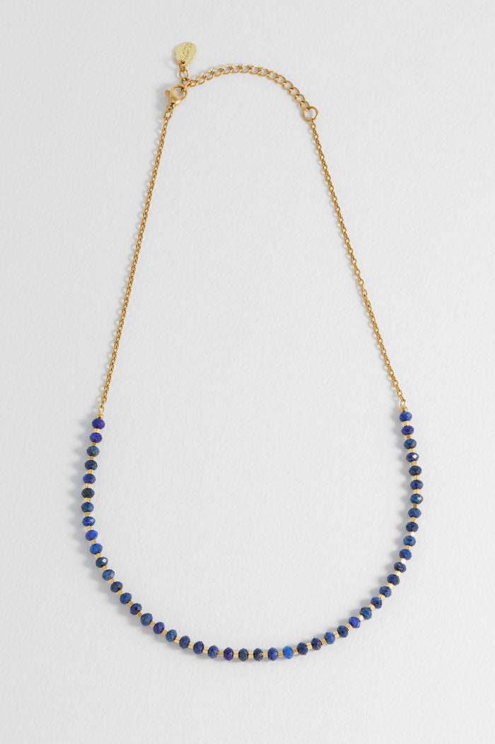 Wellness Lapis Lazuli Amelia Gemstone Necklace